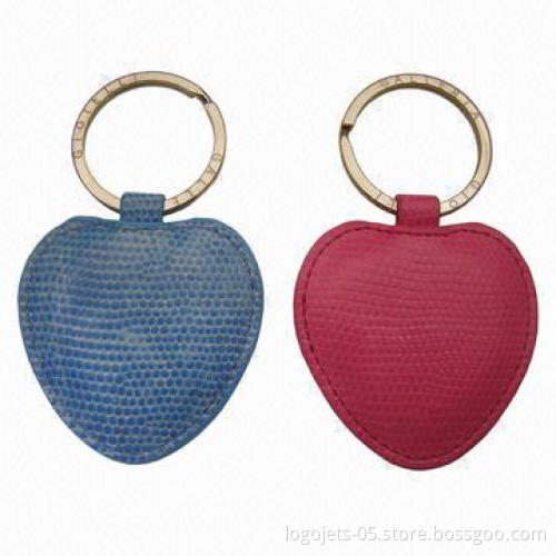 Leather Keyfob with Gold, Bronze, Chrome and Antique Emblem Finishing